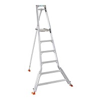 Echelle tripode Mimax+6 sécurisée - H.2,14m - 3 pieds ajustables