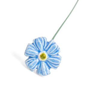 Lien vers un produit variante ou accessoire : Mini bleuet bleu clair - Fleur en céramique sur tige à planter