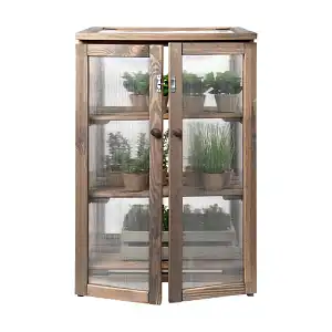 Mini serre de jardin pour balcon en bois et polycarbonate