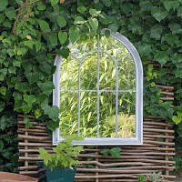 Miroir en métal - h.90cm x l.70cm - blanc