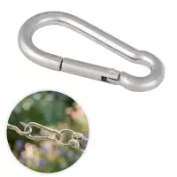 Mousqueton en inox 8cm, diam. 8mm - Pour fixation voile d'ombrage