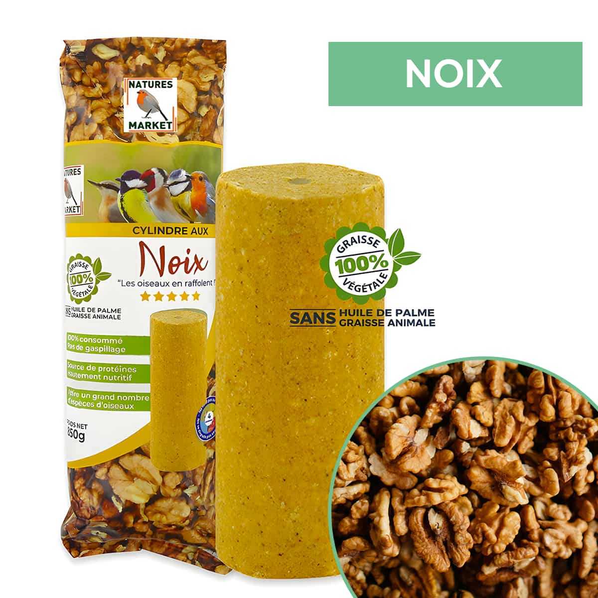 noix cylindre graisse oiseaux