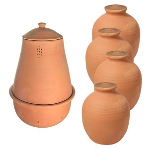 Lien vers un produit variante ou accessoire : Kit potager 4 ollas 10L + 1 lombricomposteur en terre cuite