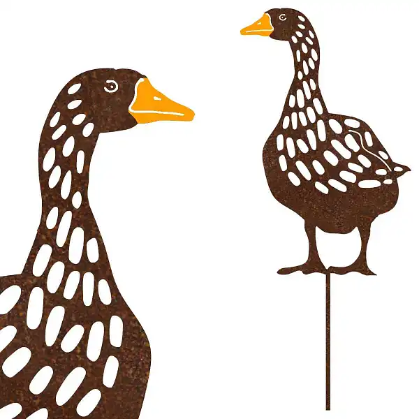 oie silhouette acier corten