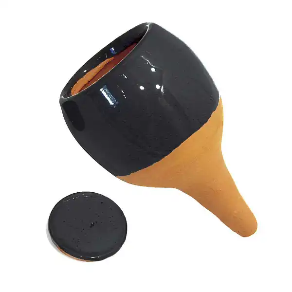 olla planter gris metal