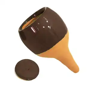 Olla réserve d'eau pour pot et jardinière - Marron - l.11cm x H.18 - 30cl