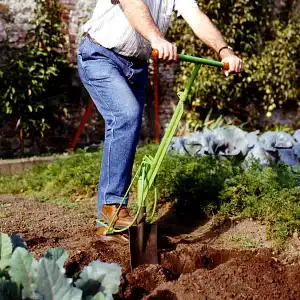 La Perrette, bêche et fourche de jardin automatique