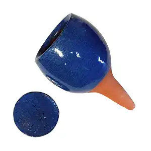 Olla réserve d'eau pour pot et jardinière - Bleu - l.11cm x H.18 - 30cl