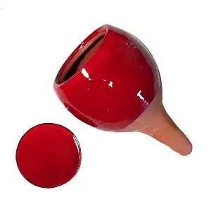 Olla réserve d'eau pour pot et jardinière - Rouge - l.11cm x H.18 - 30cl