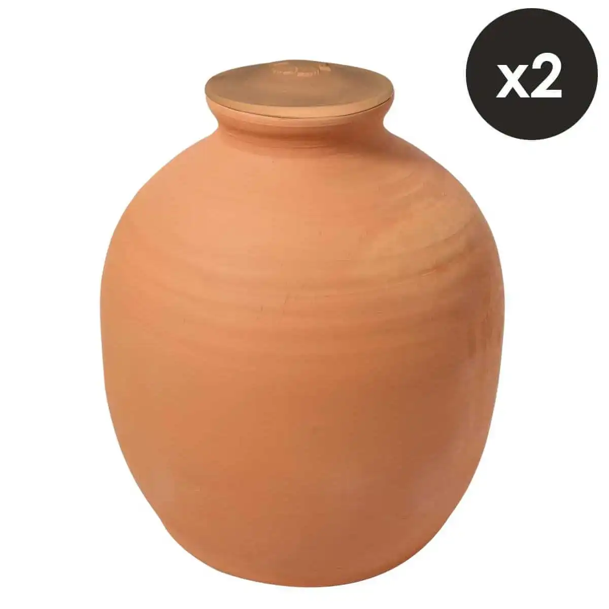 Ollas pot en terre cuite à enterrer - 5 litres - lot de 2  Ollas pot en terre cuite à enterrer - 5 litres - lot de 2