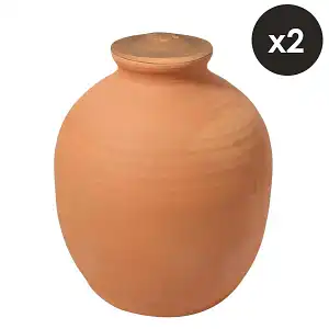 Ollas pot en terre cuite à enterrer - 5 litres - lot de 2