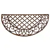 Paillasson en fonte demi lune motifs arabesques 67x34cm