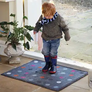 Paillasson à motifs, ultra absorbant 100% recyclé