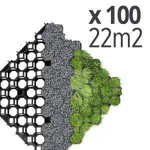 Dalle stabilisatrice à engazonner Palette 100pcs soit 22m2