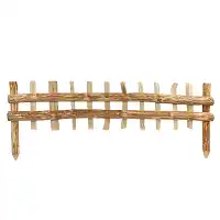 Cloture bois noisetier à planter L. 120cm x H. 30cm  Cloture bois noisetier à planter L. 120cm x H. 30cm