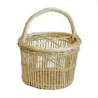 Panier à bouteille en osier blanc  Panier à bouteille en osier blanc
