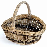 Panier à fraises en rotin