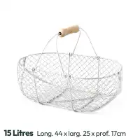 Panier de récolte en grillage 15L