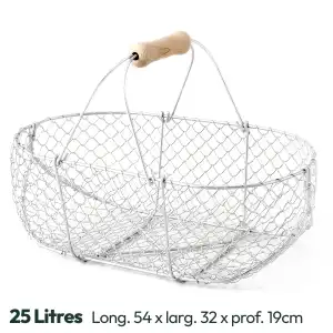 Panier de récolte en grillage 25L