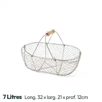 Panier de récolte en grillage 7L