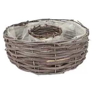 Paniers ronds en osier pour art floral - lot de 2  Paniers ronds en osier pour art floral - lot de 2