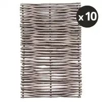 Panneau noisetier L.120 x H.180cm - tressage horizontal - lot de 10