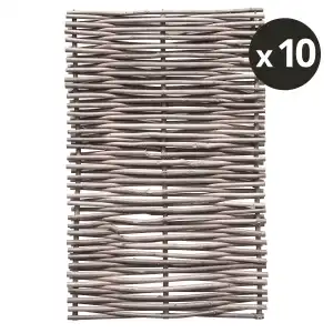 Panneau noisetier L.120 x H.180cm - tressage horizontal - lot de 10