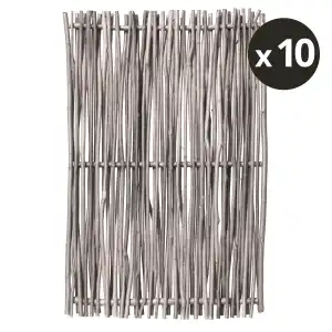 Panneau noisetier L.120 x H.180cm - tressage vertical - lot de 10