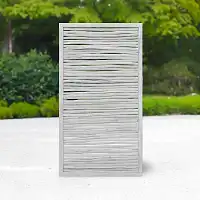 Panneau cadre en pin et rameaux de noisetier - blanc cérusé - l. 90 x H. 180cm  Panneau cadre en pin et rameaux de noisetier - blanc cérusé - l. 90 x H. 180cm