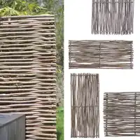 Panneau et clôture noisetier tressage horizontal ou vertical