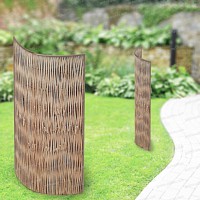 Panneau acier courbe Acacia 78cm x 180cm tress. vertical - Lot de 2