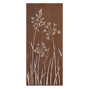 Lien vers un produit variante ou accessoire : Panneau décoratif en acier corten L.80 x H.180cm - Allium et graminées