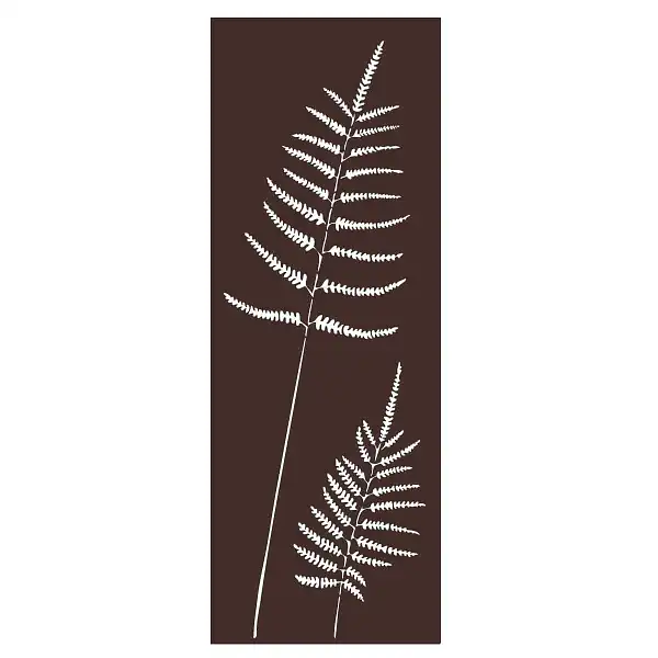 panneau deco fougere marron