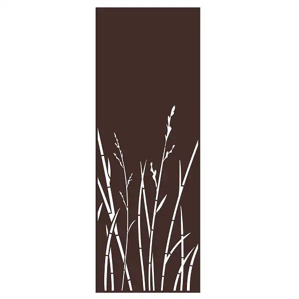 panneau deco herbe 2 marron