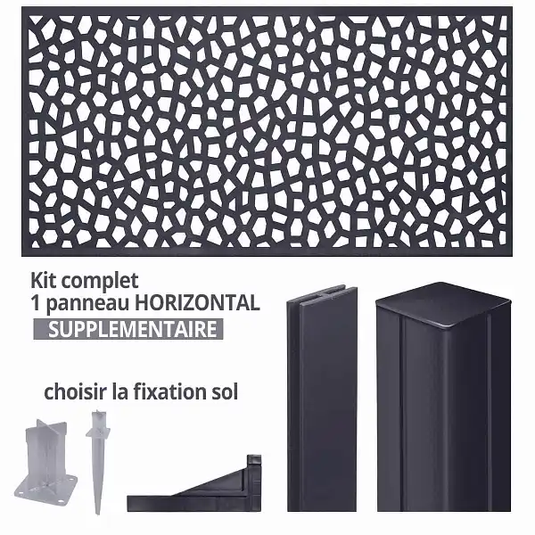 panneau deco horizontal mosaic complement gris