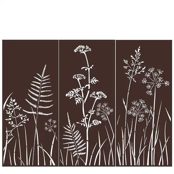 panneau deco laser fleurs brun  panneau deco laser fleurs brun