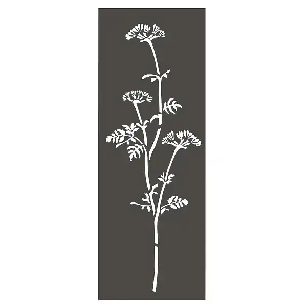 panneau deco ombellifere gris