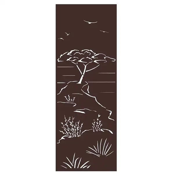 panneau deco pin parasol marron