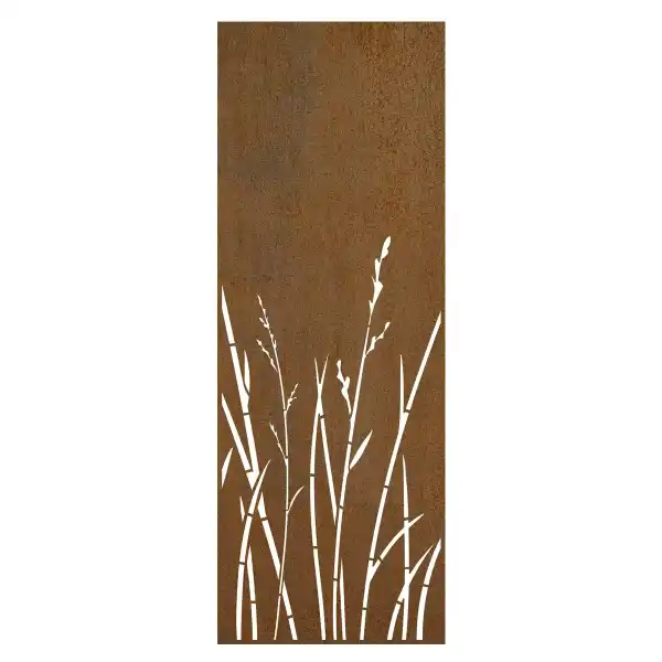 panneau decoratif corten herbes 2