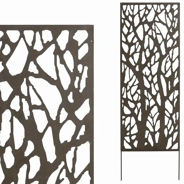 panneau metal motif branche