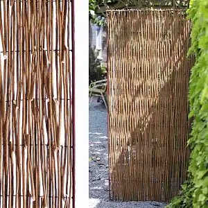 Panneau en osier avec cadre acier 90x180cm