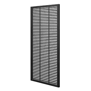 Treillis renforcé en bois L. 2 x l. 1m Noir - Panneau brise-vue vénitien
