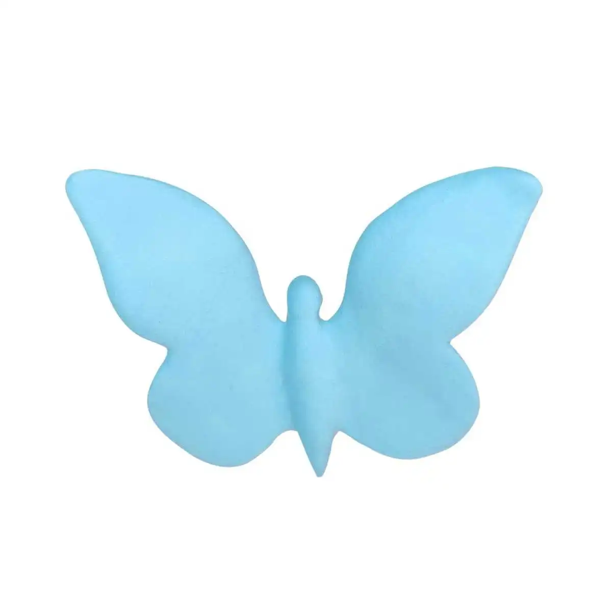 Papillon en céramique artisanal - bleu uni  Papillon en céramique artisanal - bleu uni