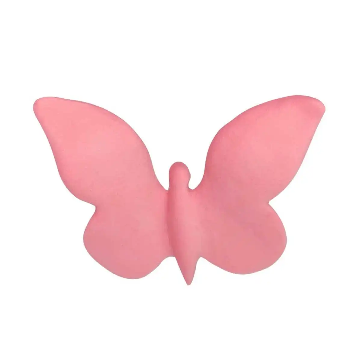 Papillon en céramique artisanal - rose uni  Papillon en céramique artisanal - rose uni