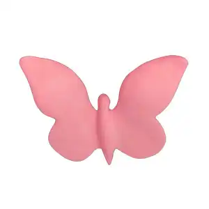 Papillon en céramique artisanal - rose uni