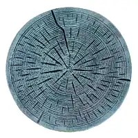 Pas japonais Rondin en fonte - Gris bleu