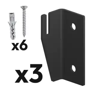 Lien vers un produit variante ou accessoire : Pattes de fixation x3 pour treillages acier noir