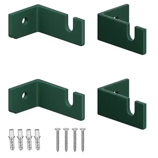 pattes de fixation murale et vis 2 vert
