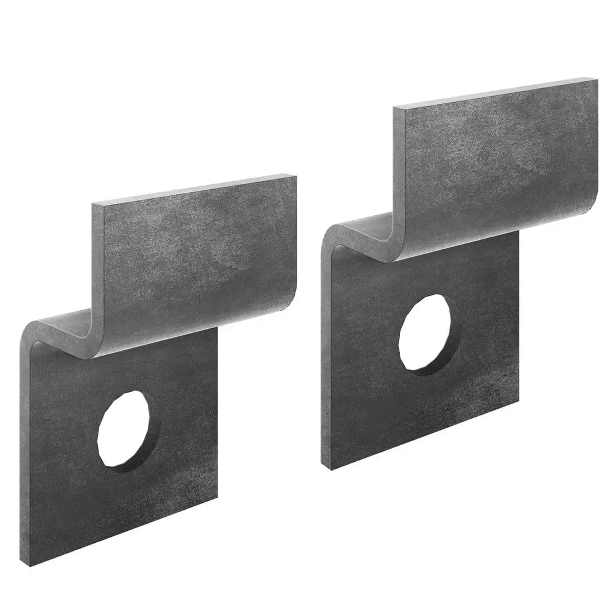 2 pattes de fixation pour panneau en métal - Mur  2 pattes de fixation pour panneau en métal - Mur