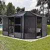 Pavillon de jardin Charleston 14,7m2 - Aluminium et acier galvanisé 3,8x3,8m
